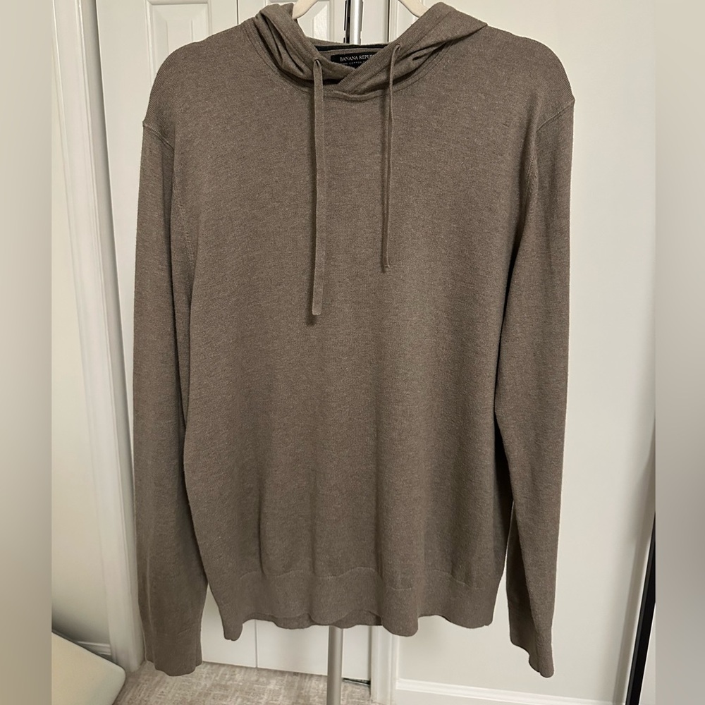 Banana Republic Pima Cotton Cashmere Hoodie Sweater- Size Large